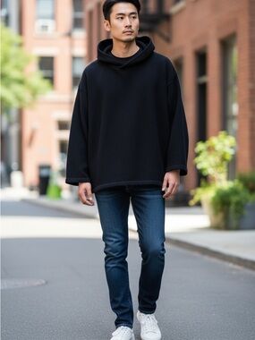 MNML Black Hooded Men’s Sweater